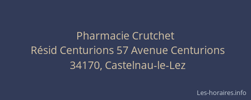 Pharmacie Crutchet