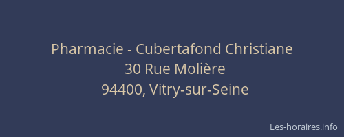 Pharmacie - Cubertafond Christiane