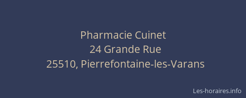 Pharmacie Cuinet
