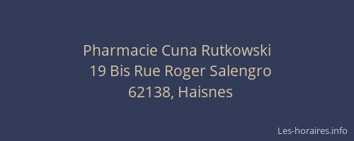 Pharmacie Cuna Rutkowski