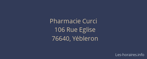 Pharmacie Curci