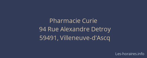 Pharmacie Curie