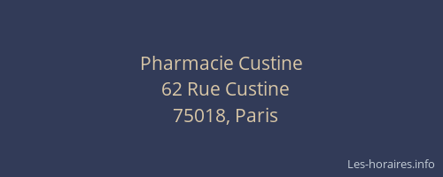 Pharmacie Custine