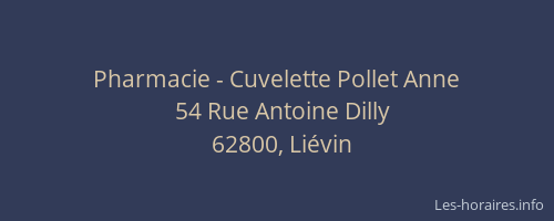 Pharmacie - Cuvelette Pollet Anne