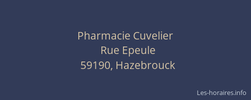 Pharmacie Cuvelier