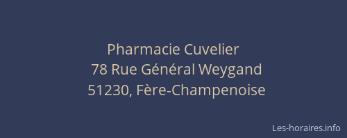 Pharmacie Cuvelier