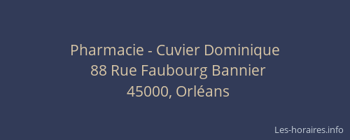 Pharmacie - Cuvier Dominique