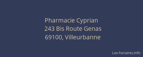Pharmacie Cyprian