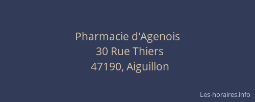 Pharmacie d'Agenois