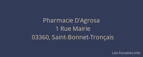 Pharmacie D'Agrosa