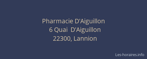 Pharmacie D'Aiguillon