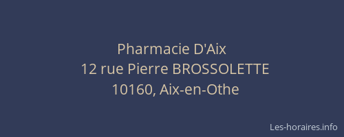 Pharmacie D'Aix