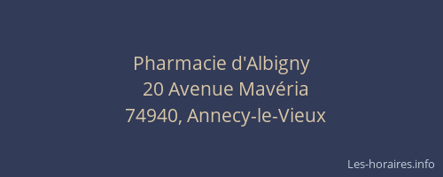 Pharmacie d'Albigny