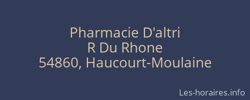 Pharmacie D'altri