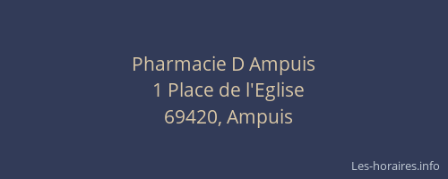 Pharmacie D Ampuis