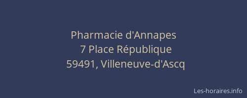 Pharmacie d'Annapes