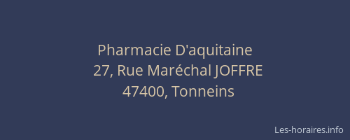 Pharmacie D'aquitaine