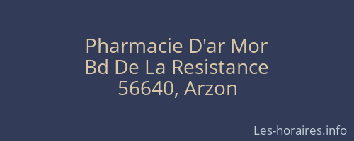 Pharmacie D'ar Mor