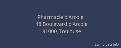 Pharmacie d'Arcole