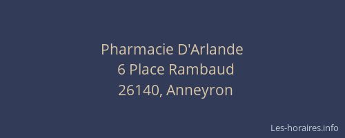 Pharmacie D'Arlande