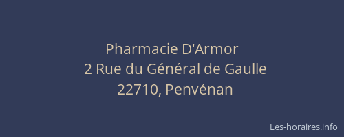 Pharmacie D'Armor