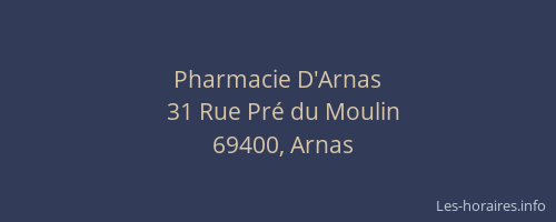 Pharmacie D'Arnas