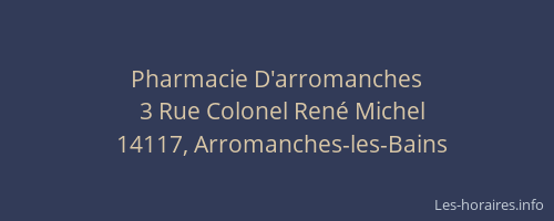 Pharmacie D'arromanches