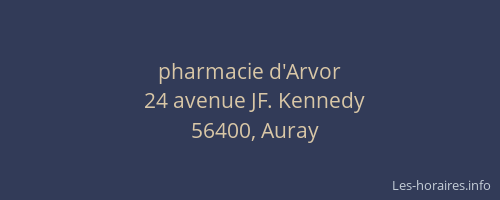 pharmacie d'Arvor
