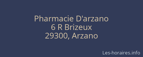 Pharmacie D'arzano