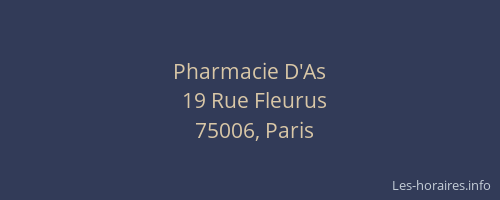 Pharmacie D'As