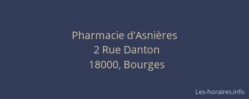 Pharmacie d'Asnières
