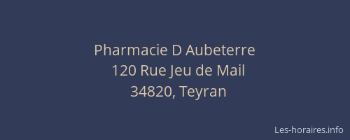 Pharmacie D Aubeterre