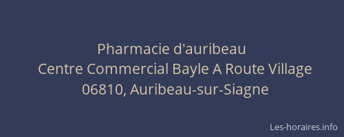 Pharmacie d'auribeau