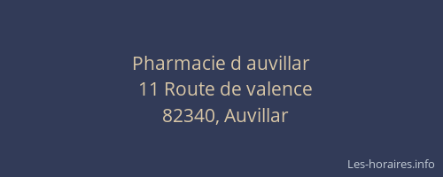 Pharmacie d auvillar