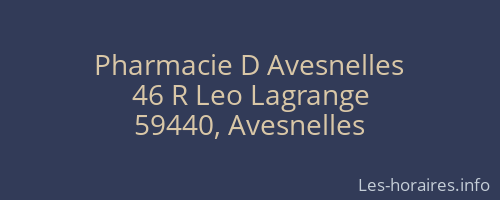 Pharmacie D Avesnelles