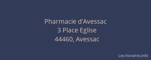 Pharmacie d'Avessac