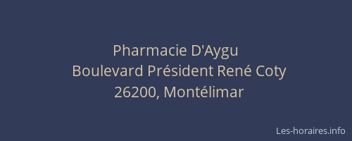 Pharmacie D'Aygu