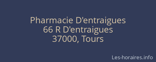 Pharmacie D'entraigues