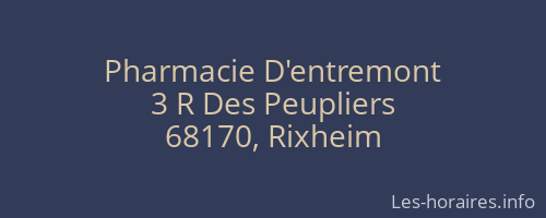Pharmacie D'entremont