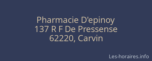 Pharmacie D'epinoy