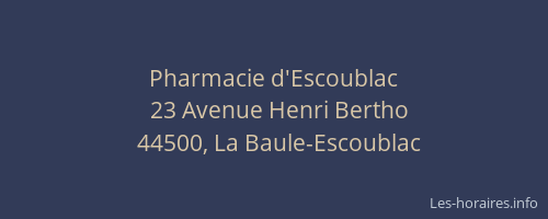 Pharmacie d'Escoublac