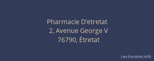 Pharmacie D'etretat