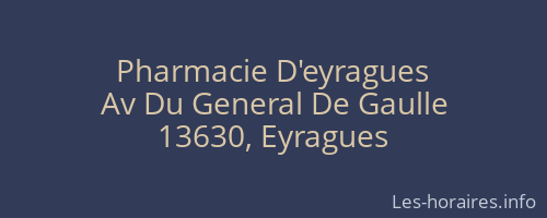 Pharmacie D'eyragues