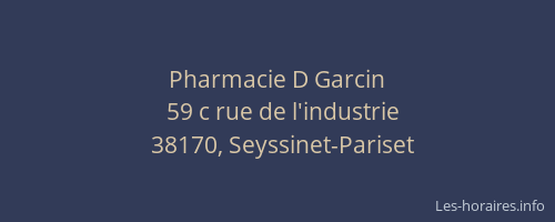 Pharmacie D Garcin