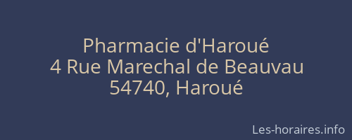 Pharmacie d'Haroué