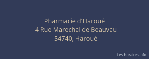 Pharmacie d'Harou&eacute;