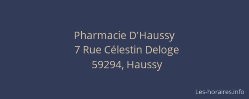 Pharmacie D'Haussy
