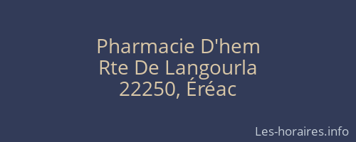 Pharmacie D'hem