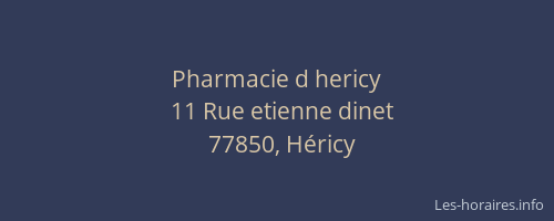 Pharmacie d hericy