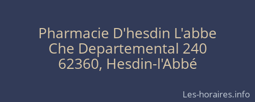 Pharmacie D'hesdin L'abbe